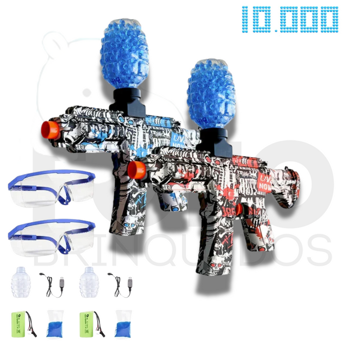 Kit 2 Arminhas de Gel Ak Automática Blasters Elétrica - (+10.000 Bolinhas)